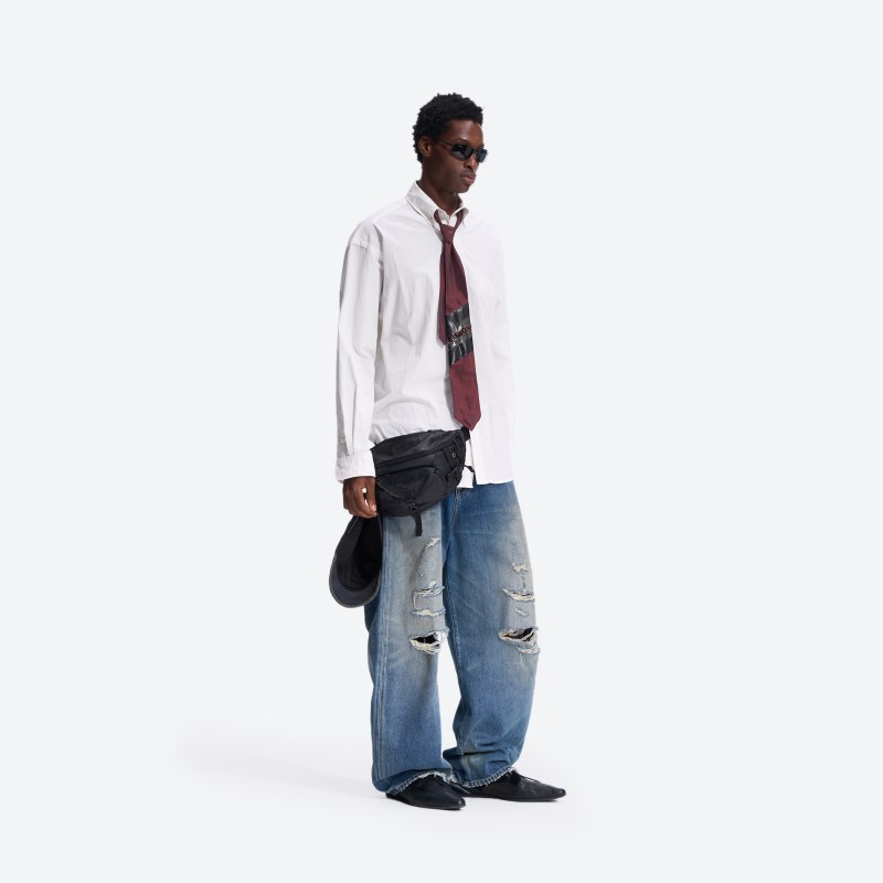 Distressed Baggy Denim Jeans